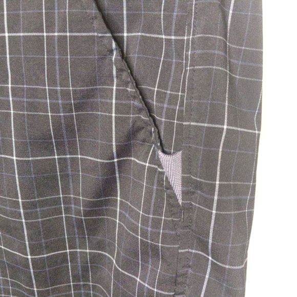 Fila Sport Black/Gray Plaid Flat Front Golf Shorts - Picture 3 of 10
